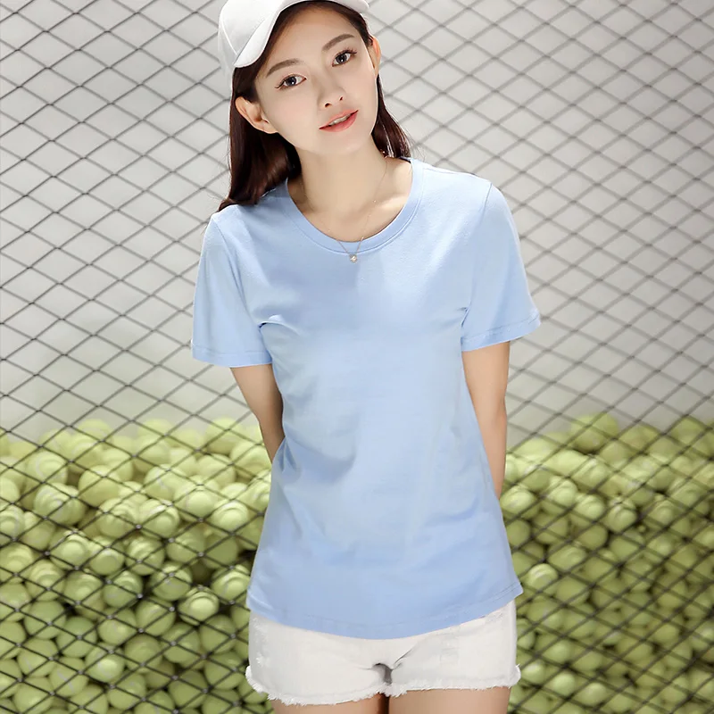 Простая футболка camisetas mujer verano 2018 ropa женские летние топы хлопковая Футболка vetement