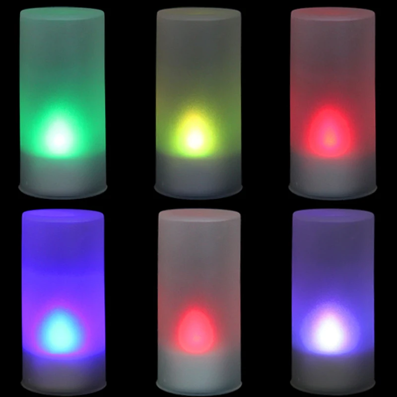 

New 7 Color LED Changing Electronic Flameless Candle Lamp NSV775