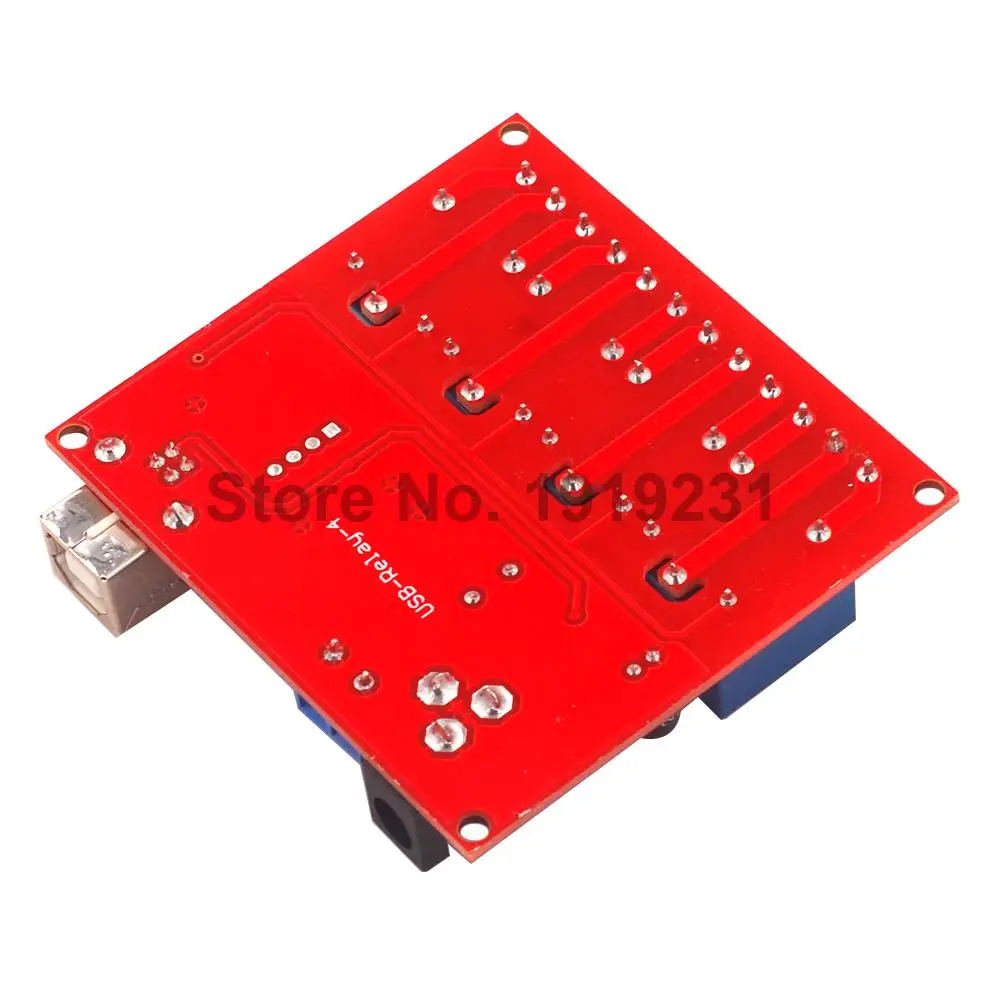 4 канальный DC 12 V USB компьютера Управление переключатель приводное реле Модуль PC