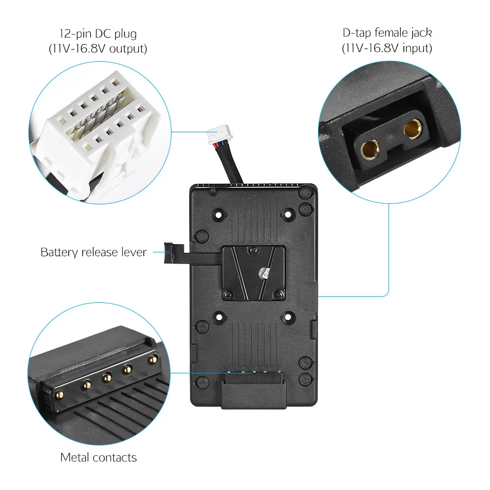 Andoer BMD URSA V Mount Lock адаптер пластины батареи 11 16 8 источник питания для Blackmagic Mini 4K 4 6 K