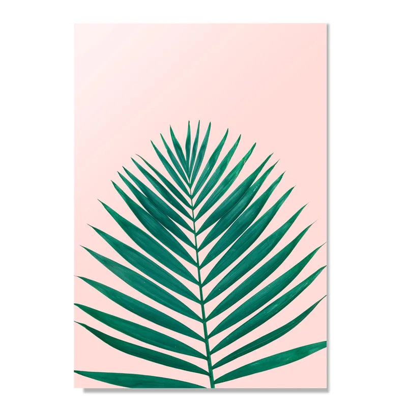 Настенный постер в скандинавском стиле с изображением розового персикового