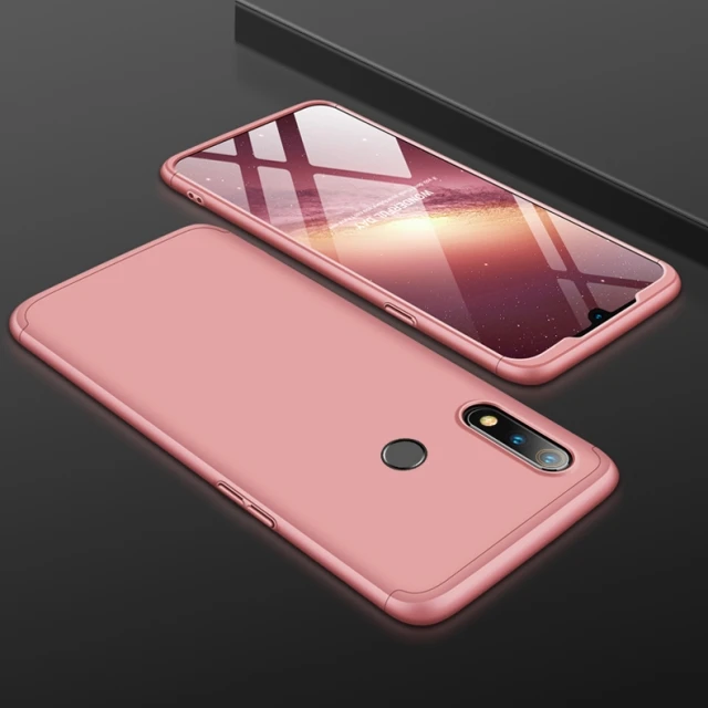 Розовый Чехол OPPO Realme C2, роскошный защитный чехол с кольцом, противоударный чехол для Realme 3 Pro 2 U1 1 C1, чехол - Цвет: Розовый
