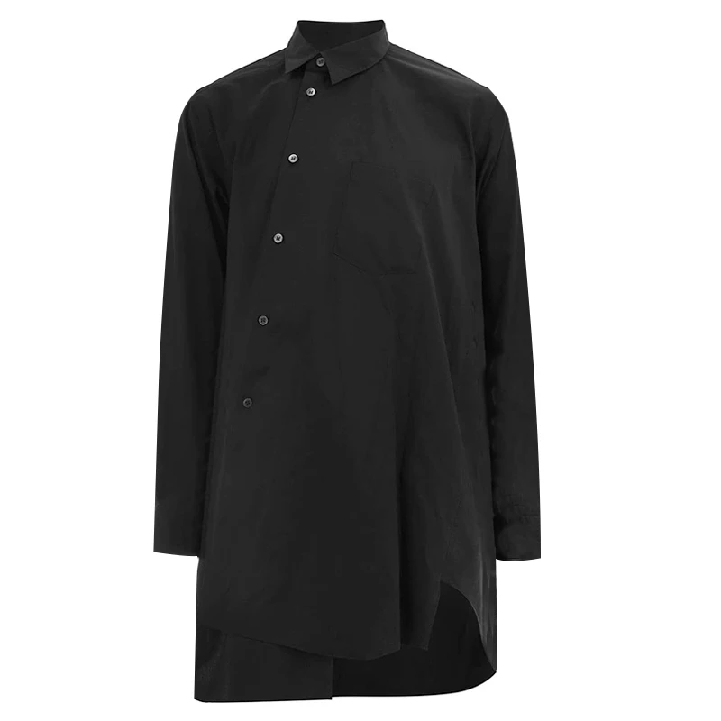 S ~ 5XL Новые мужские модные Асимметричные разрушение подол неправильной платье от
