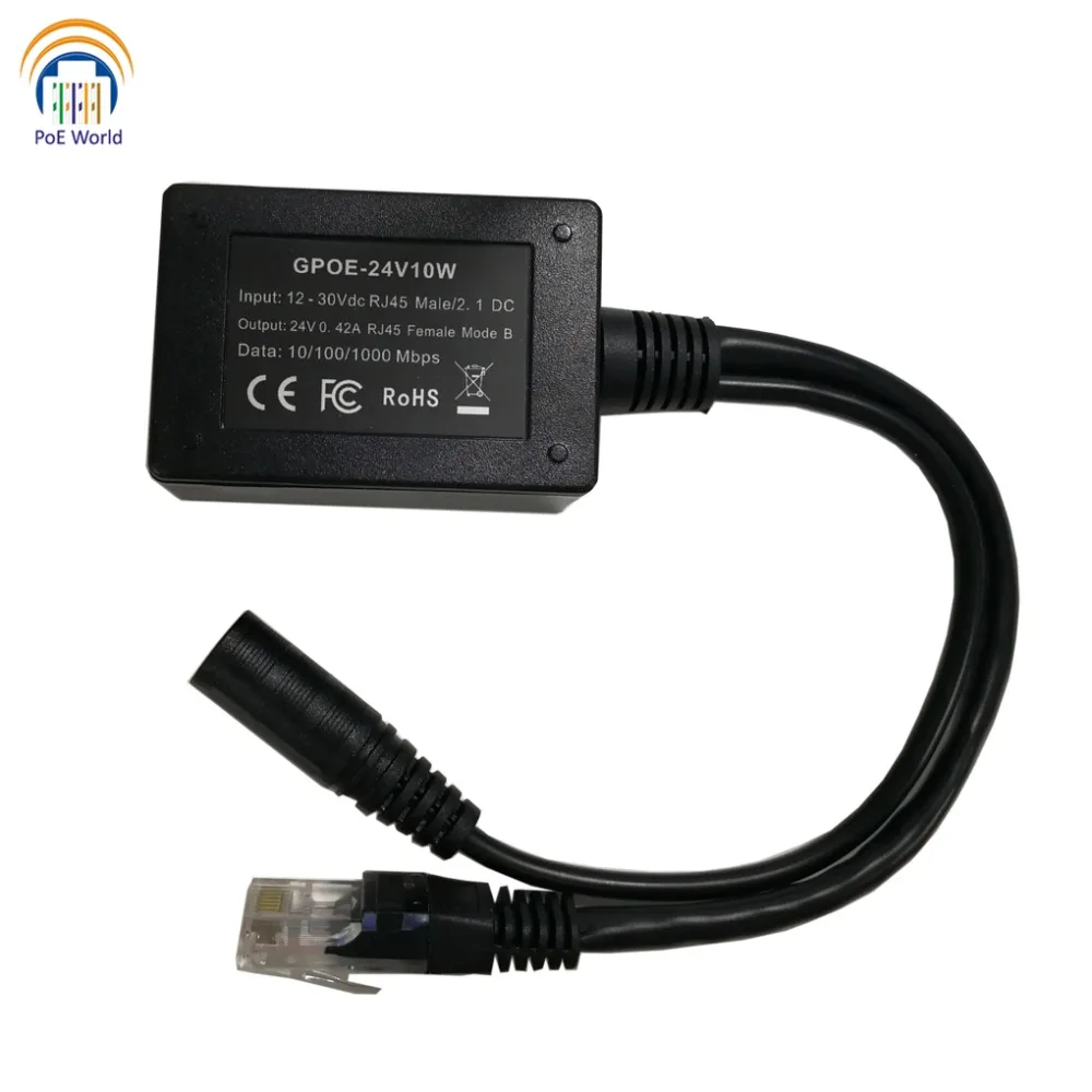 12V 30VDC вход гигабитная мощность через ethernet Инжектор PoE для Mikrotik/UbNT 24V продукт от