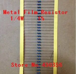 Бесплатная доставка 100 шт.лот 0,25 W металлический пленочный резистор +-1% 3,9 K ohm 3K9 14 W