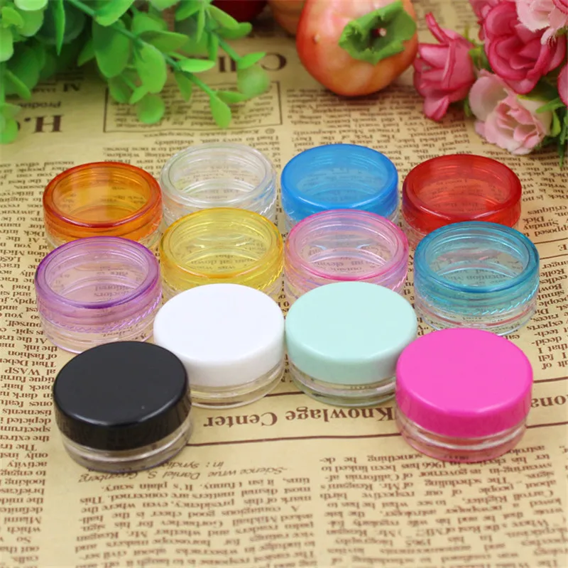 10 шт./лот 3 г смешанные цвета маленькие пустые косметические многоразовые бутылки