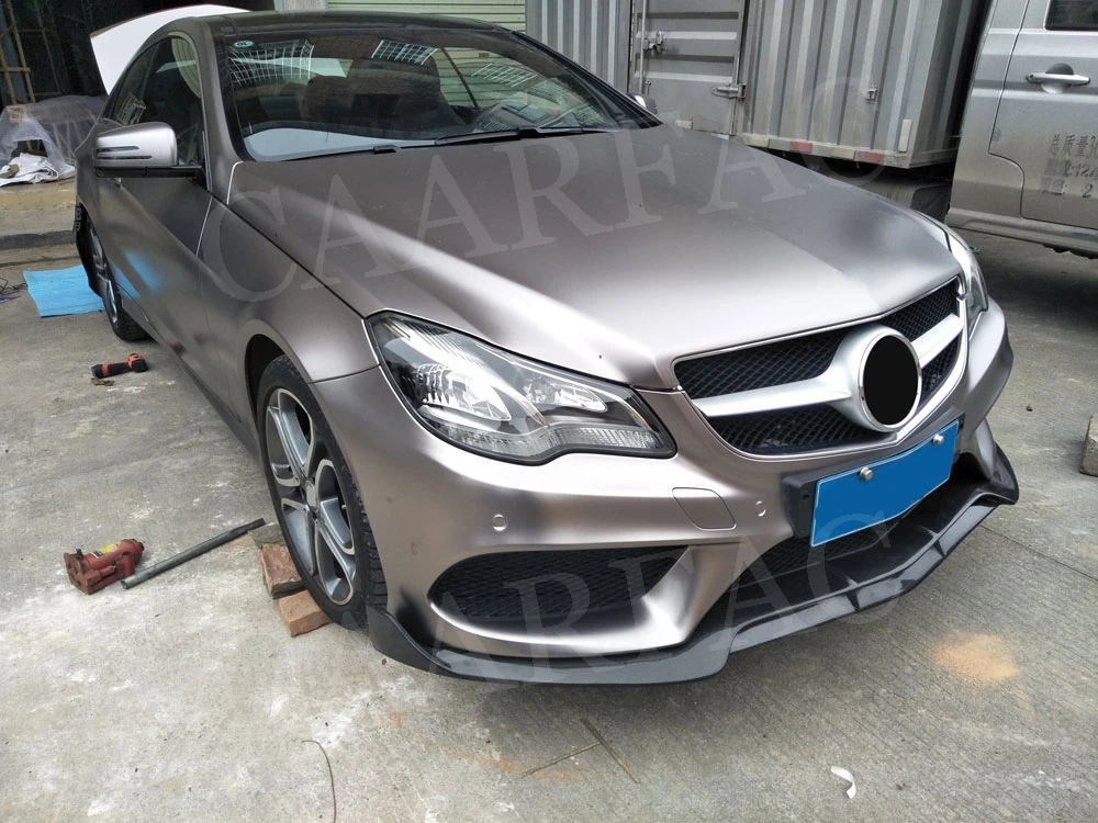 Передний спойлер из углеродного волокна для Mercedes Benz W207 C207 Coupe E200 E260 E300 2 двери передний бампер подбородок