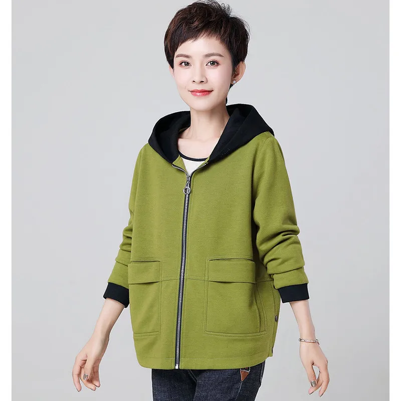2019 Весенняя новая куртка с капюшоном женская модная повседневная Свободная