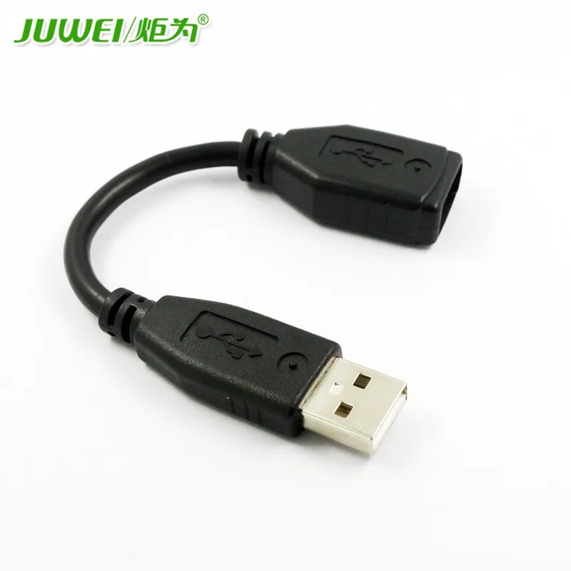 1 шт. Высокое качество Черный USB 2,0 мужчин и женщин M/F УДЛИНИТЕЛЬ Соединительный Кабель-адаптер Шнур провода Горячая новинка 17 см