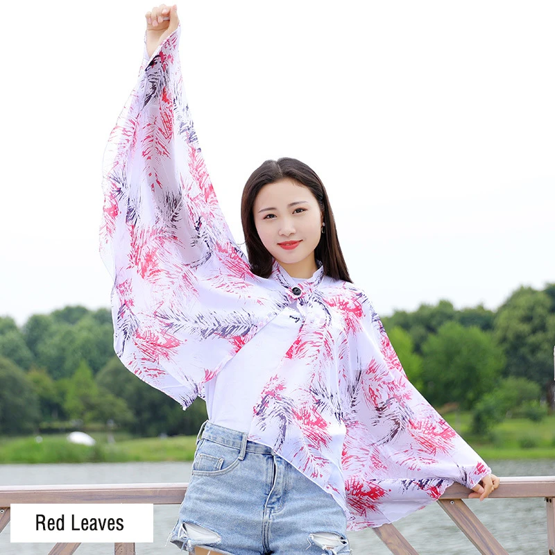 Новое Солнце УФ защита женские ветровка Цветочный принт Велоспорт Пеший Туризм