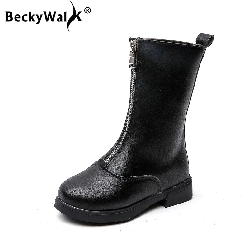 BeckyWalk/ботинки для девочек детская обувь осень зима зимние ботинки с плюшевым