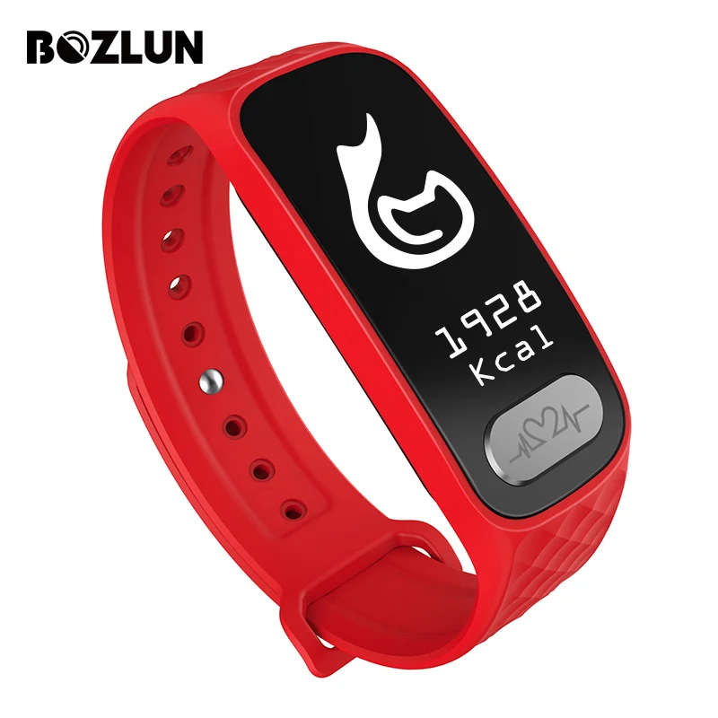 Bozlun ЭКГ Heart Rate Мониторы смарт-браслеты Мода Шагомер Спорт цифровые часы Для