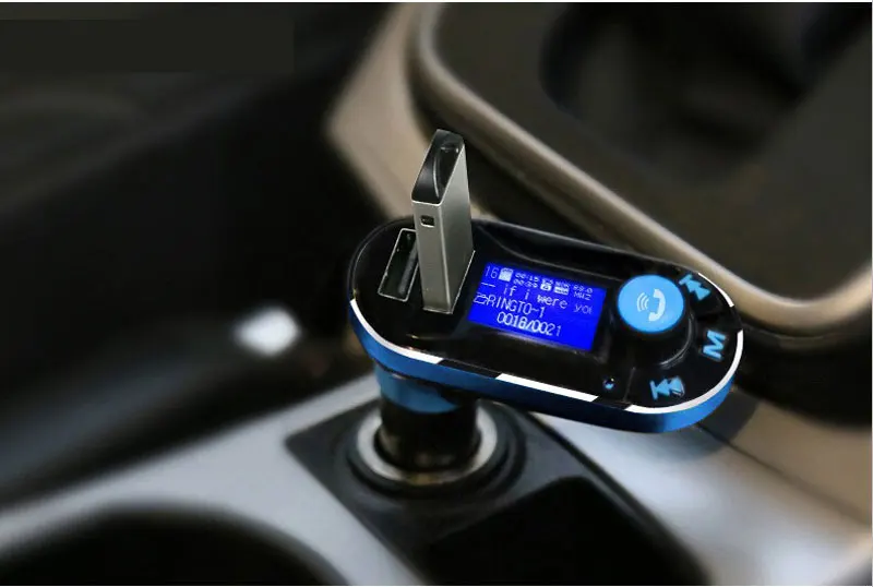 Горячие VOITURE fm-передатчик Беспроводной bluetooth музыку громкой связи Беспроводной MP3-плеер Car Kit USB Зарядное устройство SD ЖК-дисплей 3 цвета