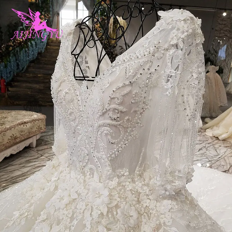 

AIJINGYU Sexy Short Wedding Dress Sequin Ball Gown Bridal Shops Ivory Spanish Plus Size Gown Wedding Store