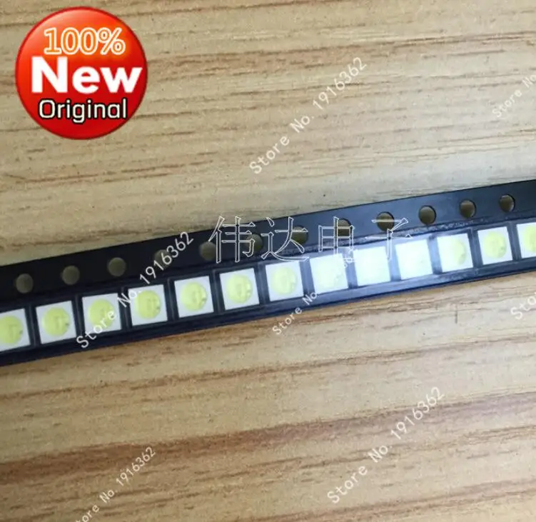 100 шт./лот LED LCD TV подсветка 3030 SMD бусины Импортные 1 Вт Холодный белый холодный