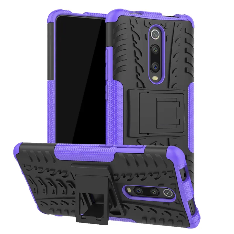 Для Xiaomi mi 9T чехол противоударный защитный резиновый силиконовый Жесткий чехол для телефона для Xiaomi mi 9t pro задняя крышка для Xiao mi 9t mi 9T оболочка - Цвет: Фиолетовый
