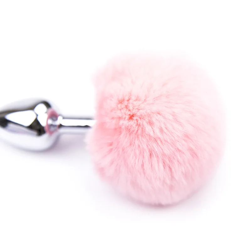 Новая Анальная пробка Металлические анальные игрушки мохнатый кролик Tail Juguete