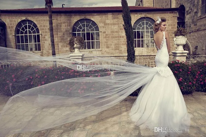 

Vestido De Noiva Unique Design 2017 Backless Wedding Dresses Mermaid Appliques Bride Gowns Sleeveless 2015 New Custom Made SJ73