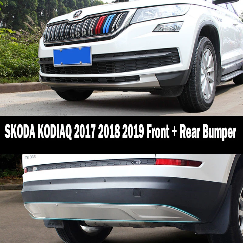 Для SKODA KODIAQ 2017 2018 2019 диффузор переднего и заднего бампера защита для губ
