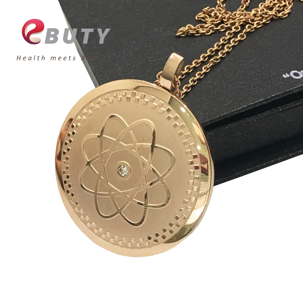 EBUTY, женская подвеска, розовая, золотая, квантовая энергия, амулеты, здоровье, элегантные, модные подвески, Atom, с картой, Подарочная коробка, Прямая поставка
