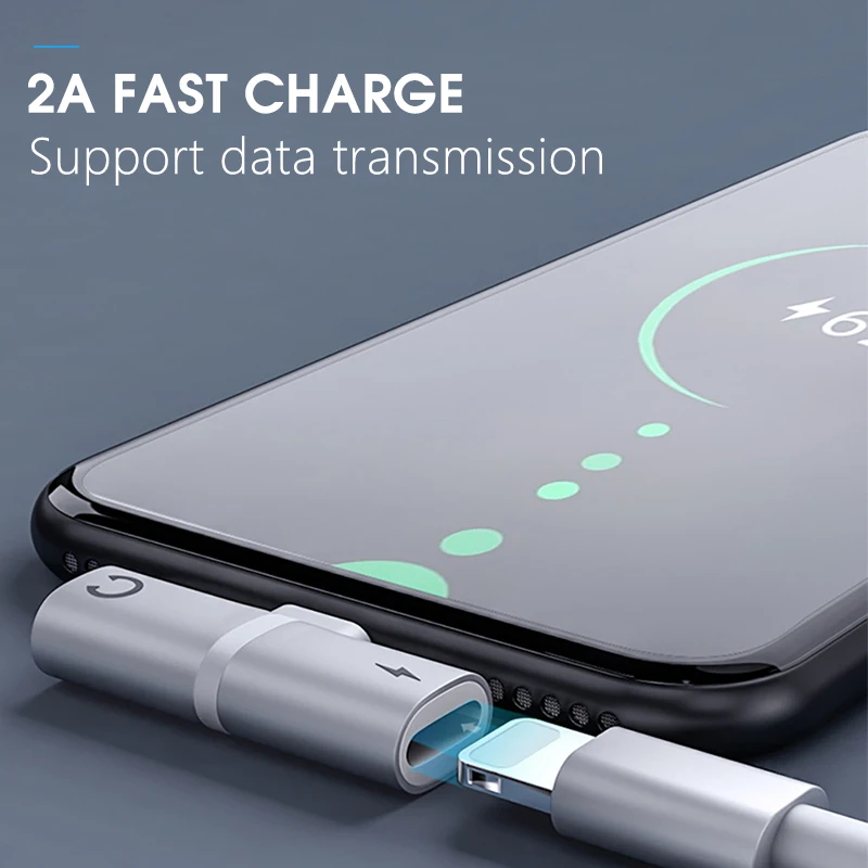 ! ACCEZZ 2 в 1 аудио разъем адаптера для наушников сплиттер iphone 7/8Plus X MAX XR зарядка вызов