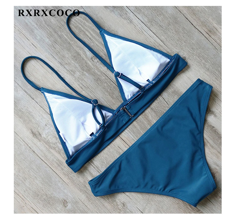 RXRXCOCO, брендовый комплект бикини,, Мягкий купальник, женский, пуш-ап, бикини, сексуальный купальник, женский, низкая талия, купальник, пляжная одежда