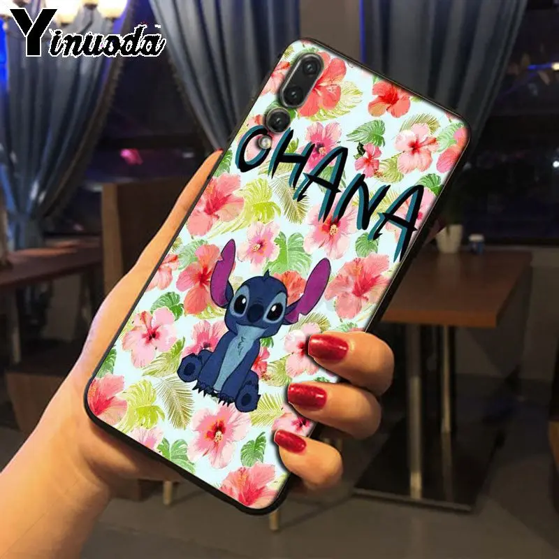 Yinuoda lilo stich ohana Модный чехол для телефона Huawei P20pro mate10lite p9 p10plus honor 8x 7A nova3i mate20lite funda |