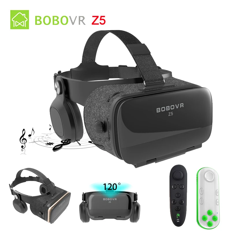 BOBOVR Z4 обновление BOBO VR Z5 120 FOV 3D картонный шлем очки виртуальной реальности стерео гарнитура коробка для 4,7- 6,2 'мобильный телефон