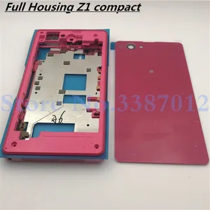 original full housing for sony xperia z1 compact mini d5503 front middle frame port plug cover back battery cover