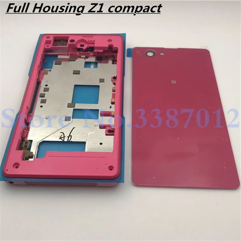 Оригинальный Полный Корпус для Sony Xperia Z1 Compact mini D5503 Передняя средняя рамка порт