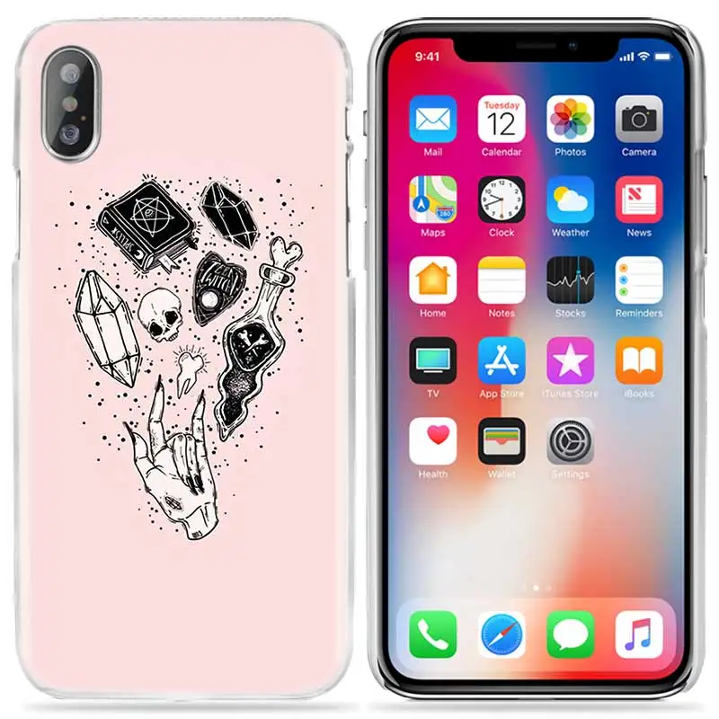 Чехол для iPhone XS Max XR X 10 7S 8 6 6S Plus 5S SE 5 4S 4 5C 11 Прозрачный жесткий пластиковый чехол для телефона
