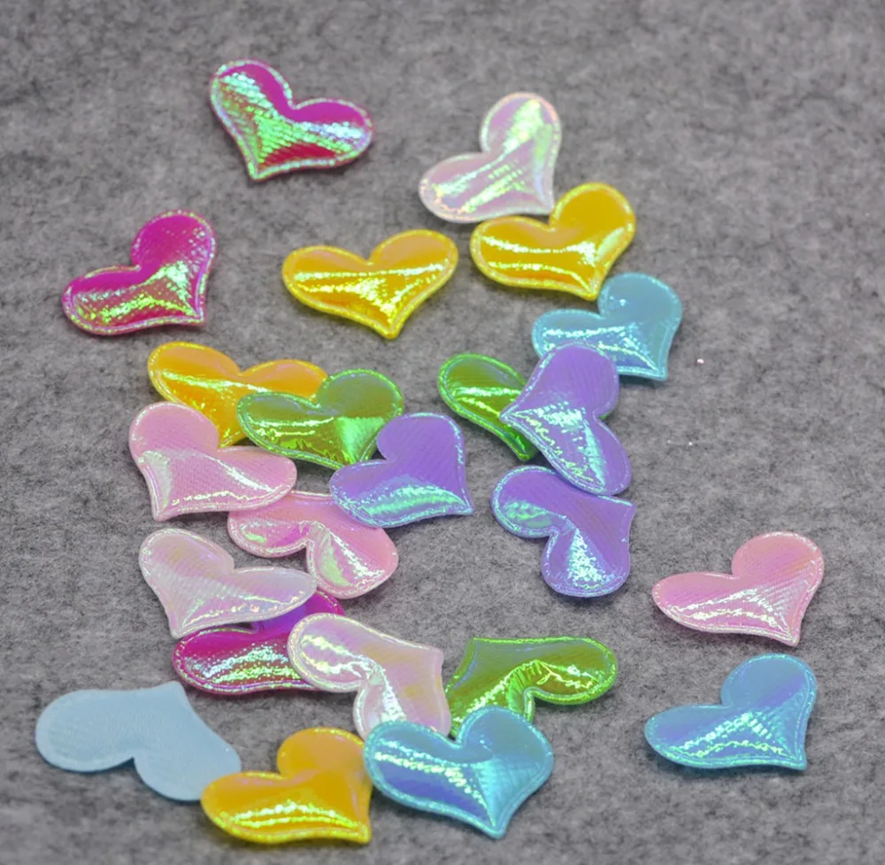 3 8*3 см 100 шт./лот разноцветная нашивка в форме сердца сделай сам мягкая аппликация