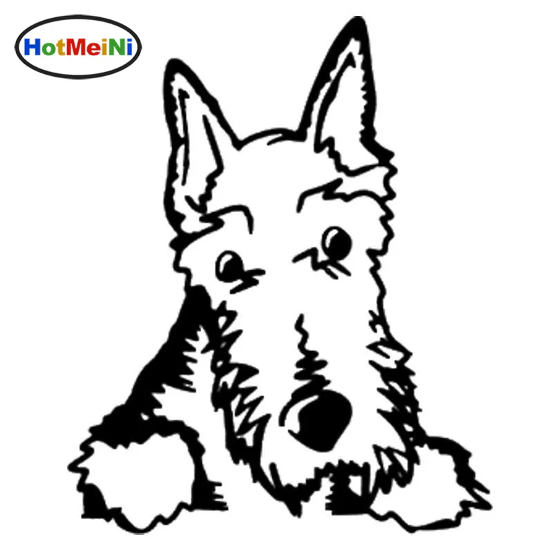 Водостойкие автомобильные наклейки HotMeiNi Schnauzer аксессуары для стайлинга