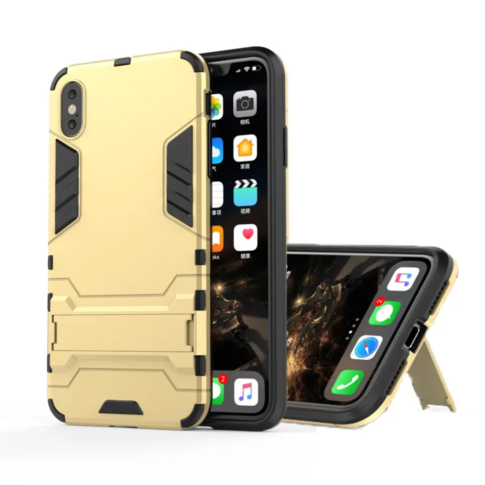 Роскошный защитный Ударопрочный силиконовый пластиковый чехол для iphone XS MAX Hybrid XR
