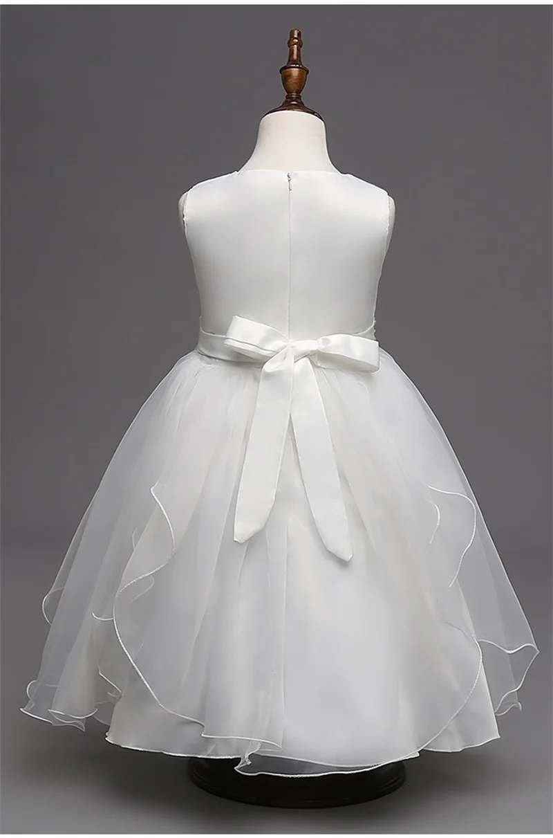 Новые брендовые Платья с цветочным узором и поясом для девочек праздничное