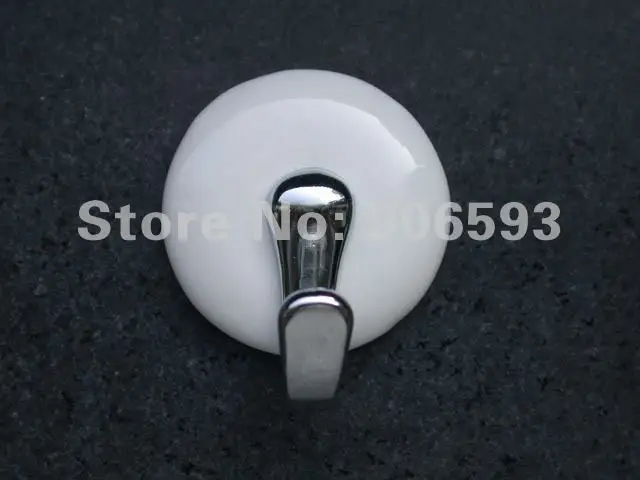 10 шт. в партии Бесплатная доставка молочно белый фарфор 3 м липкий крючок для