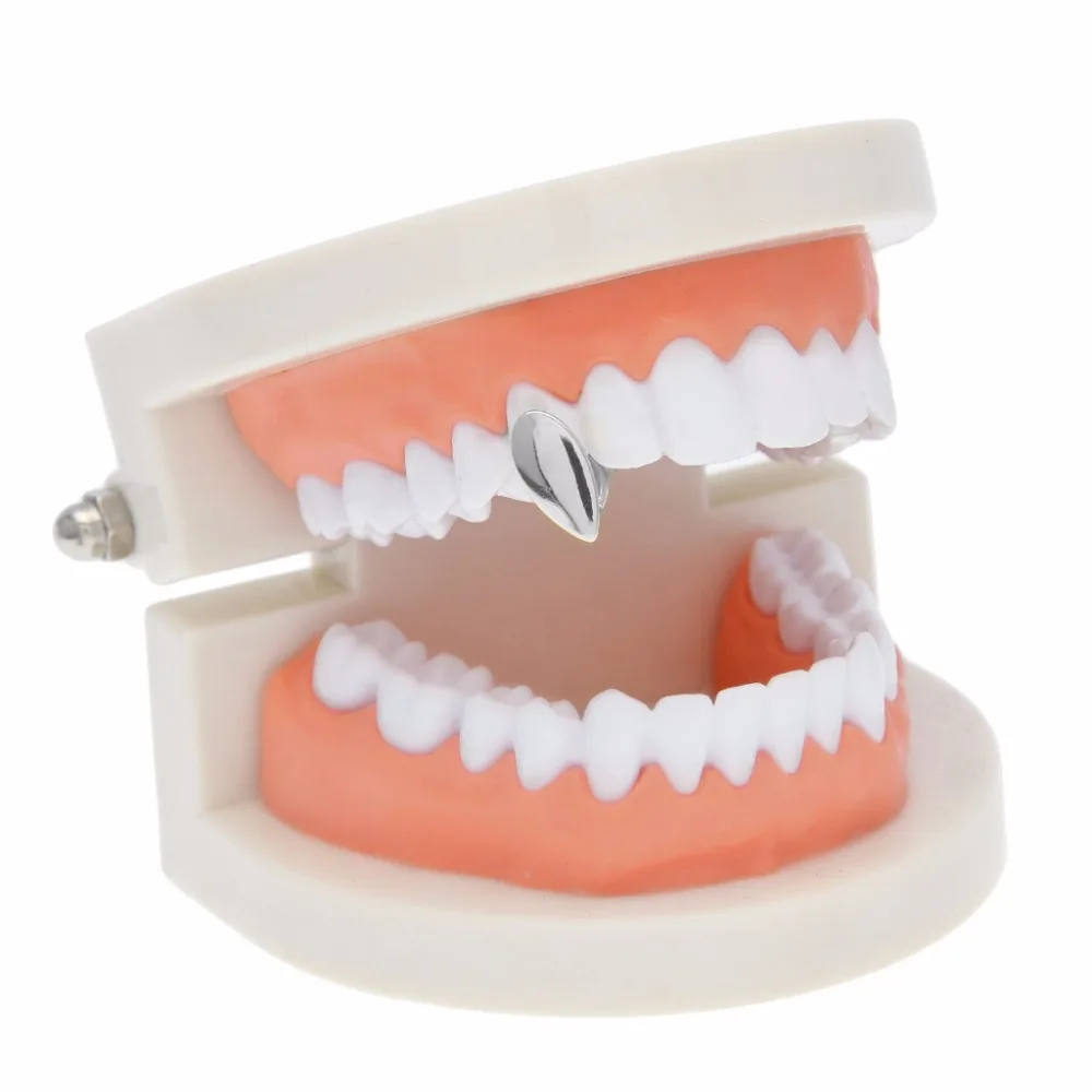 TOPHIPHOP вампира одиночный Grillz Gold зуба сверху Для Мужчин's зуб вечерние Косплэй