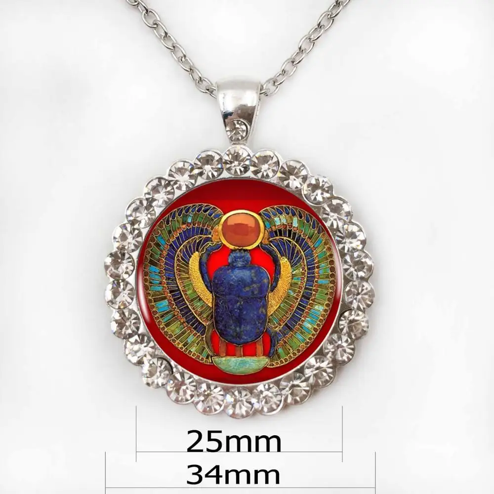 Necklace25mm Мода года египетский ожерелье с подвеской скарабей, старинные ювелирные изделия из Египта, Египет, Цепочки и ожерелья, египетские Украшения для Для женщин, 4 цвета на выбор - Окраска металла: Necklace25mm
