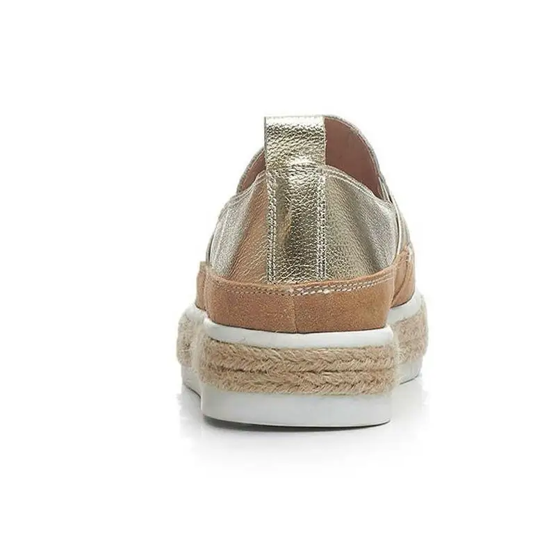 Новинка 2020 года Женские лоферы без застежки Обувь из натуральной кожи на плоской