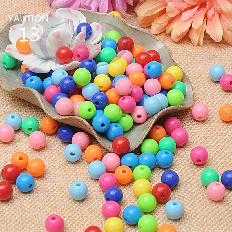 4mmbeads13 500 шт изысканный 4 мм биконовый Круглый акриловый разделитель бусины для ювелирных изделий маркировка DIY ожерелье и браслет(Цвет: опционально - Цвет: 4mmbeads13