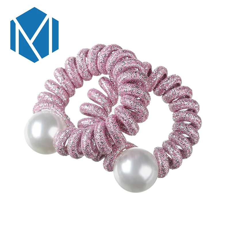 M MISM 2 шт Девушки твердые жемчужные эластичные резинки для волос высокое качество