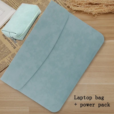 green sets Сумка из искусственной кожи для ноутбука Macbook Air retina 11 12 13 15 чехол для ноутбука Xiaomi 13,3 15,6 Surface Pro 4 5 Чехол - Цвет: green sets