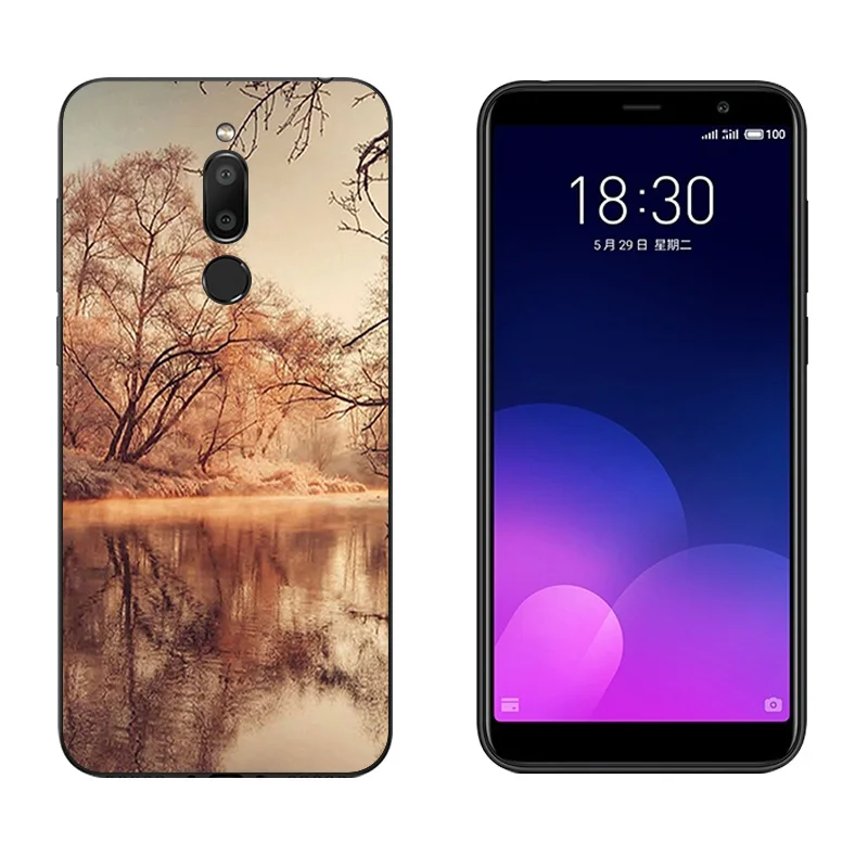 Чехлы для Capa Meizu M6T черные мягкие чехлы из ТПУ с принтом большого пистолета 5 7