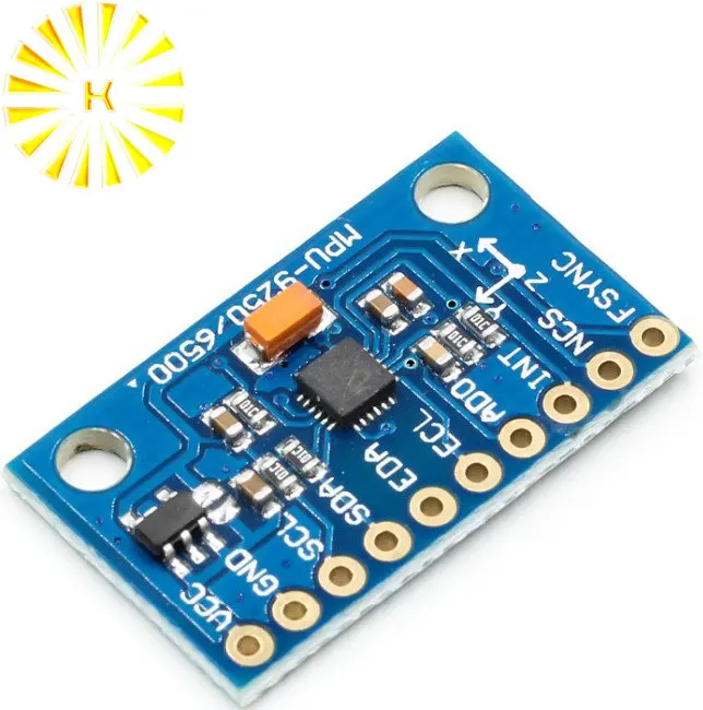 

1Set IIC/I2C MPU-9255 MPU9255 Three-Axis Gyroscope+Accelerator+Magnetometer Sensor Board Module GY-9255 3-5V Power Connector