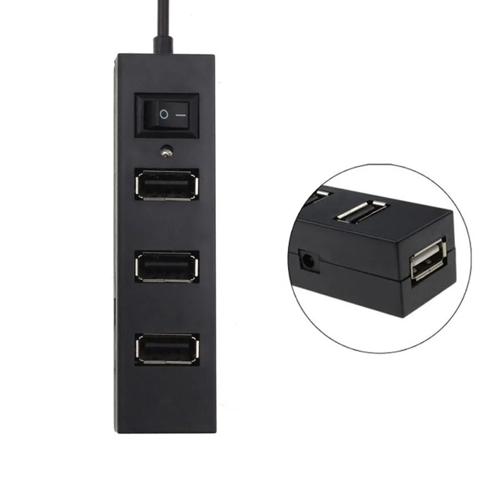 Внешний USB концентратор расширение USB2.0 вкл/выкл переключатель сплиттер 4 порта