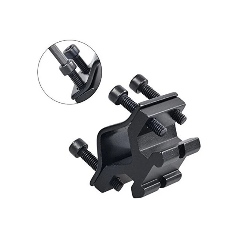 New 1 x Alley key Butterfly Barrel Clamp Accessory with Flashlight Scope 20mm Weaver Mount Rail Black mount | Спорт и развлечения