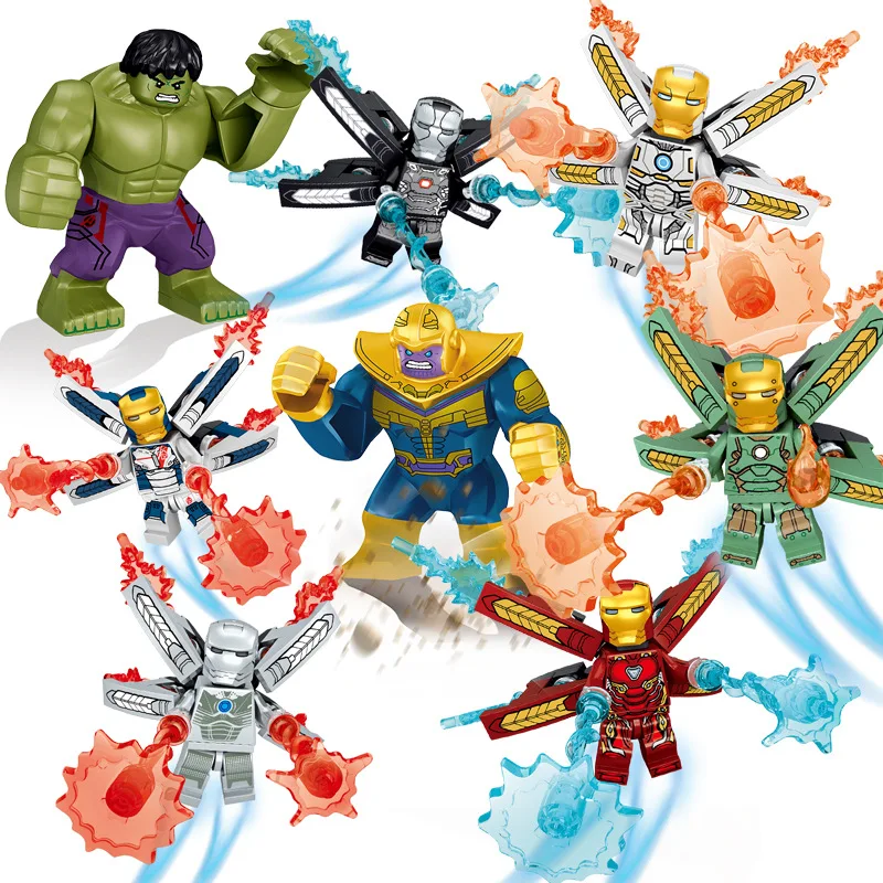 8 шт./лот детские строительные блоки игрушки Совместимые Legoingly marvel супергерой