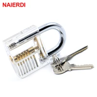 naierdi locksmith transparent visible locks pick cutaway practice view padlock 78x50mm lock training skill for tools hardware