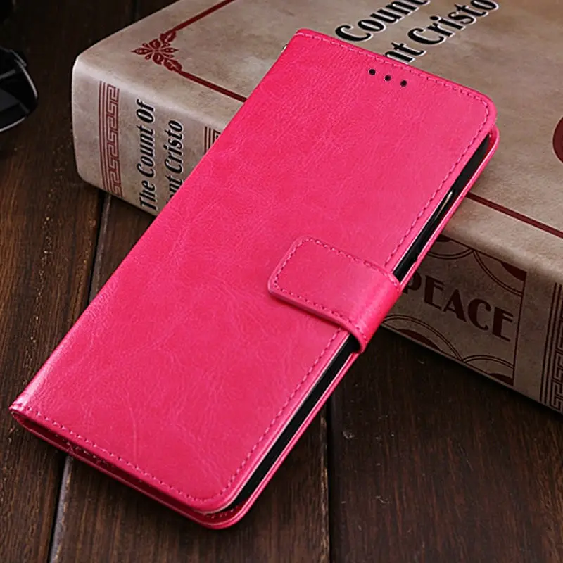 Hot Pink Кожаный флип-кошелек чехол для телефона для huawei P Smart P20 Lite mate 20 Lite P10 mate 10 Y5 II P8 Lite P9 P20 P30 Pro Y6 - Цвет: Hot Pink