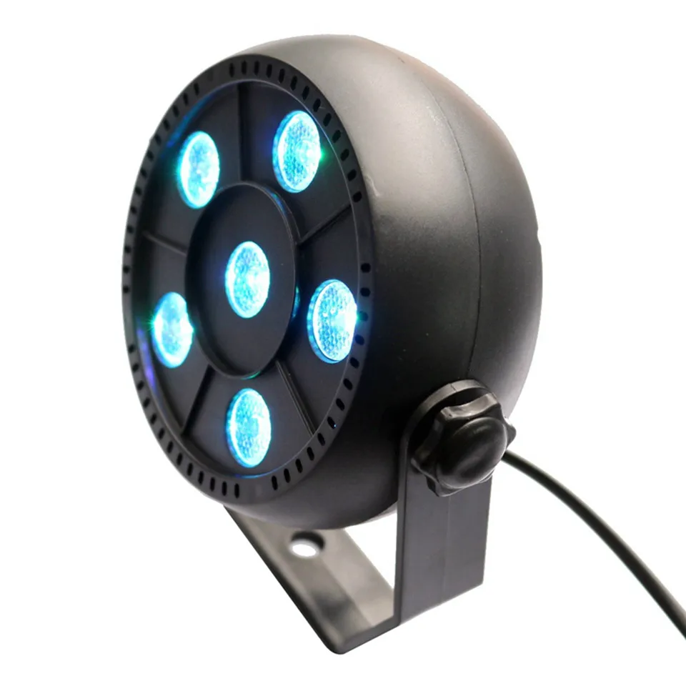 AC85 265V 6 светодиодов 9 Вт лазерный диско круглый этапе номинальной света RGB мыть